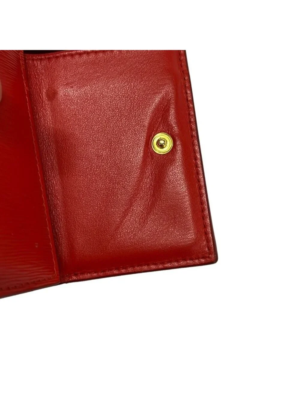 Prada Trifold Wallet Red Leather